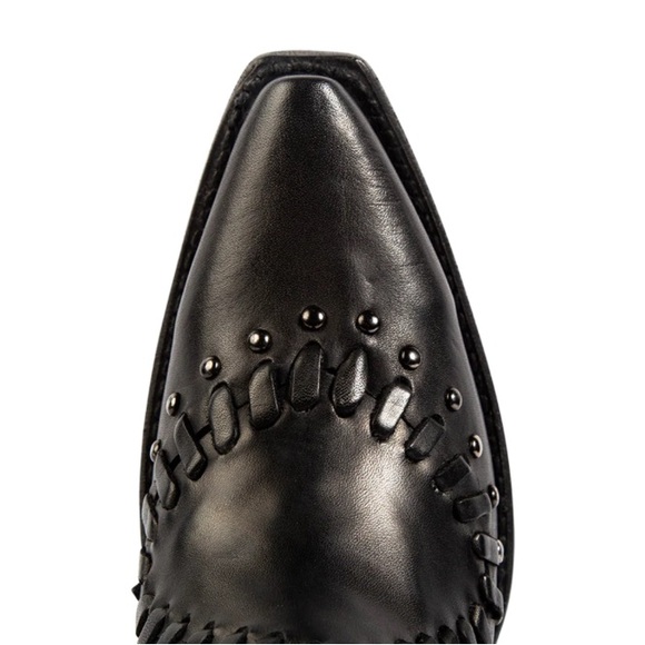 NWT FREEBIRD Walker Black Leather Whip Lace Bootie |Size 6/7 👢see recomm… - Picture 7 of 8